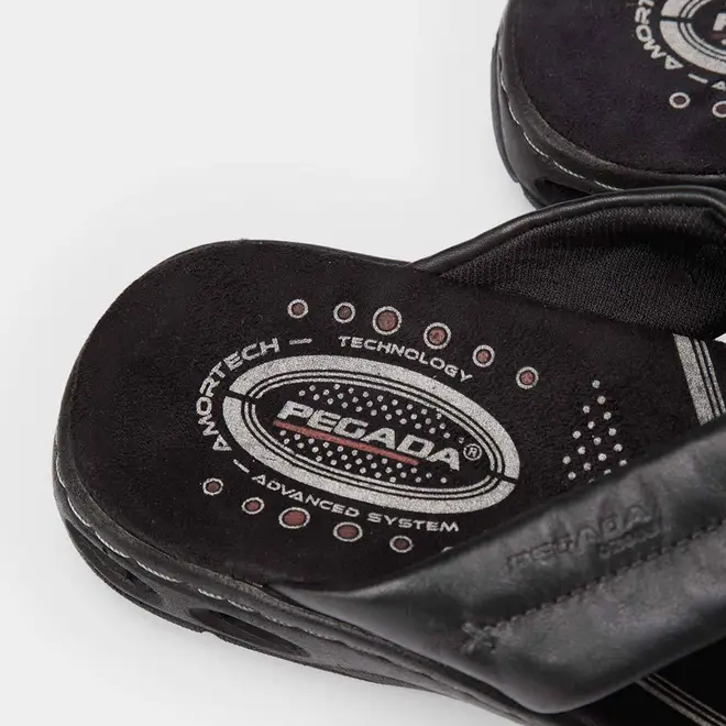 Chinelo Pegada Couro Tira Cruzada Soft Preto