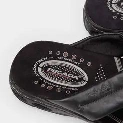 Chinelo Pegada Couro Tira Cruzada Soft Preto