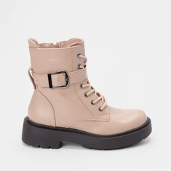 Bota Coturno Sua Cia Plataforma Fivela Bege