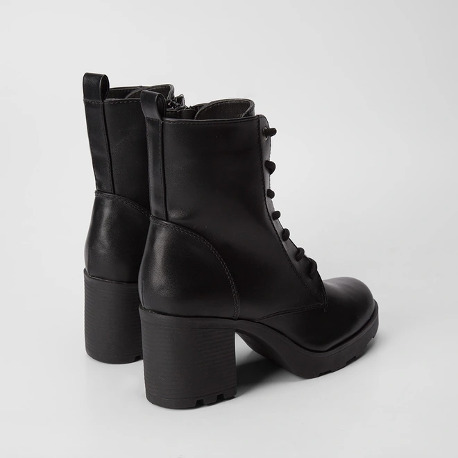 Bota Coturno Sua Cia Salto Bloco Preto