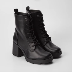 Bota Coturno Sua Cia Salto Bloco Preto