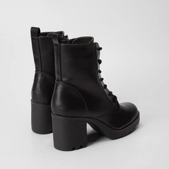Bota Coturno Sua Cia Salto Bloco Preto
