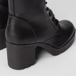 Bota Coturno Sua Cia Salto Bloco Preto