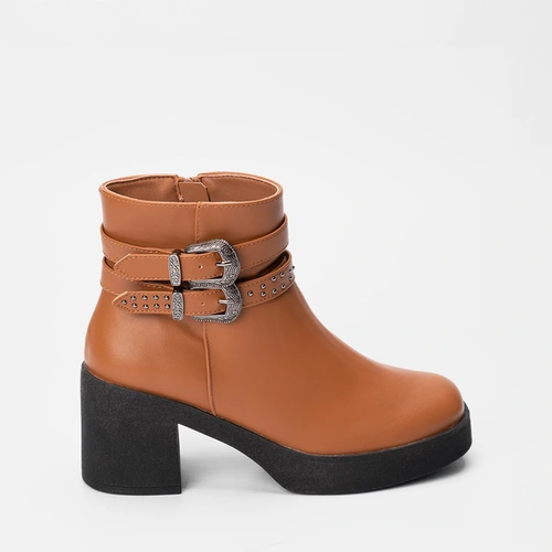 Ankle Boot Sua Cia Fivela Estilizada Caramelo