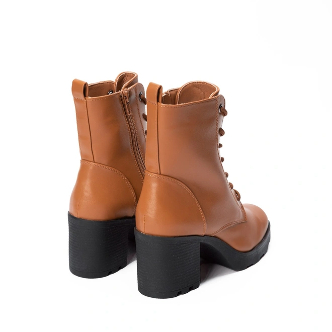 Bota Coturno Sua Cia Salto Bloco Caramelo