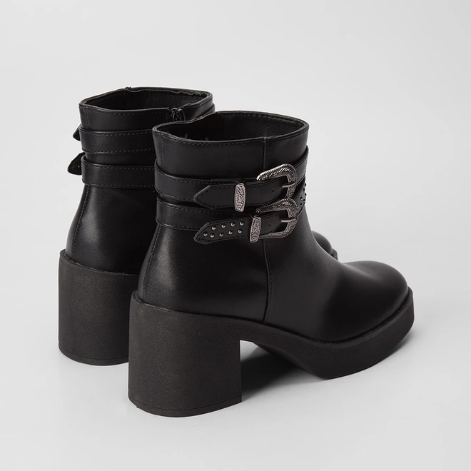 Ankle Boot Sua Cia Fivela Estilizada Preto