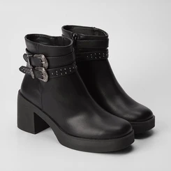 Ankle Boot Sua Cia Fivela Estilizada Preto