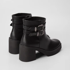 Ankle Boot Sua Cia Fivela Estilizada Preto
