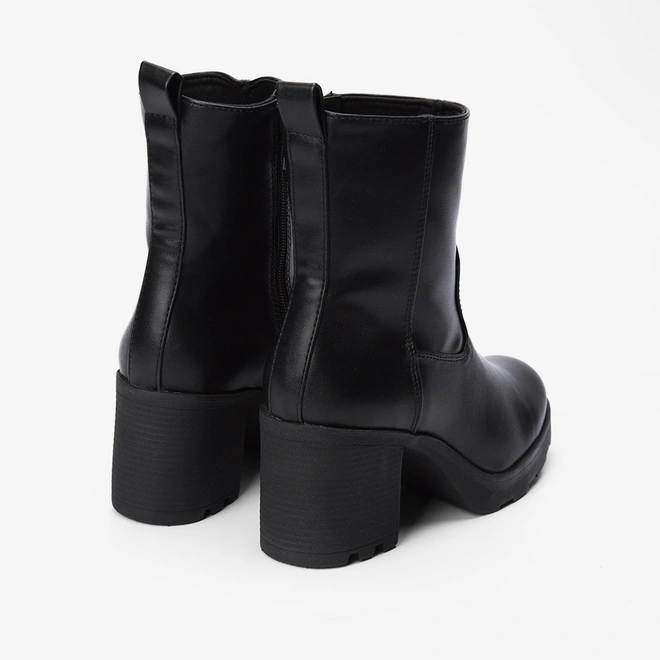 Bota Sua Cia Cano Médio Salto Bloco Preto