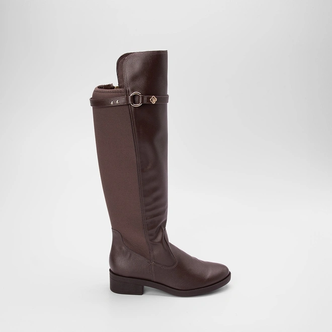 Bota Montaria Bebecê Detalhe Fivela Marrom