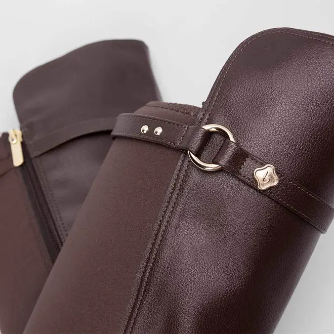 Bota Montaria Bebecê Detalhe Fivela Marrom