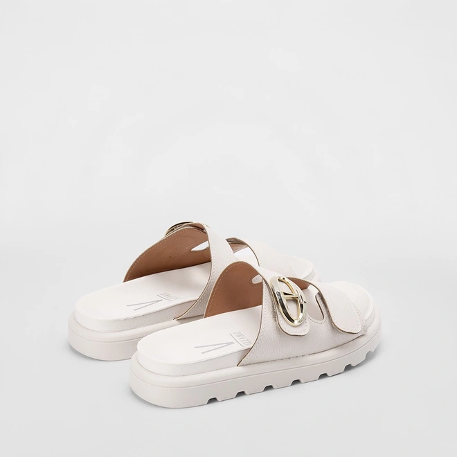 Papete Vizzano Flatform Tira Ampla Fivela Off White