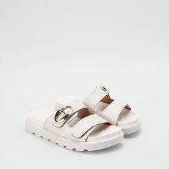 Papete Vizzano Flatform Tira Ampla Fivela Off White
