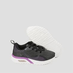 Tênis Vertus Infantil Jogging Grid Roxo & Preto