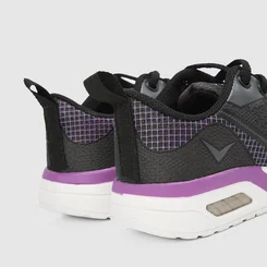 Tênis Vertus Infantil Jogging Grid Roxo & Preto
