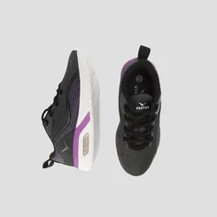 Tênis Vertus Infantil Jogging Grid Roxo & Preto