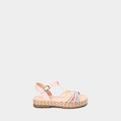 Sandália Infantil Gabrielinha Flatform Multitiras Rosa