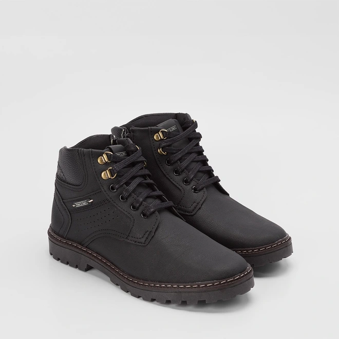 Bota Coturno Masculina Mac & Jac Detalhe Ilhós Preto
