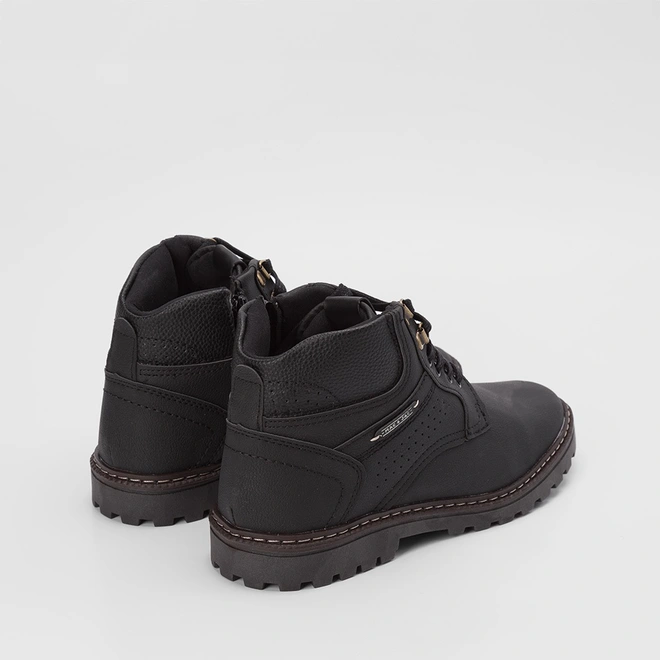 Bota Coturno Masculina Mac & Jac Detalhe Ilhós Preto