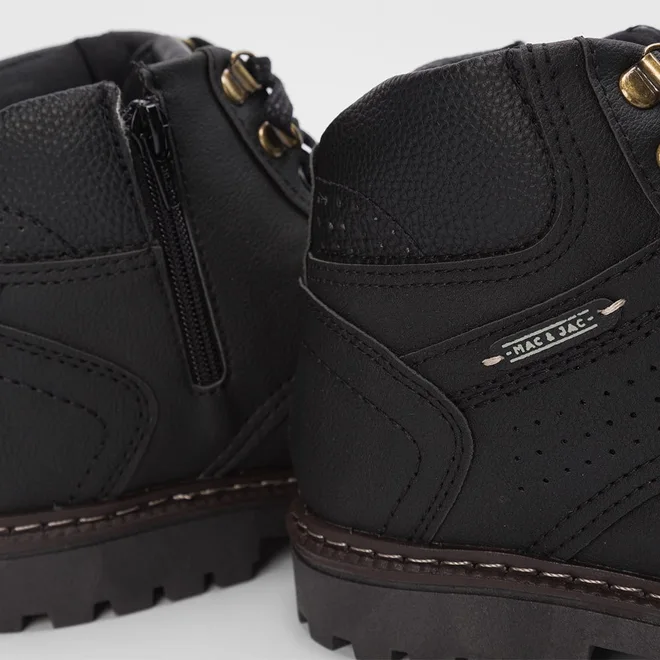 Bota Coturno Masculina Mac & Jac Detalhe Ilhós Preto