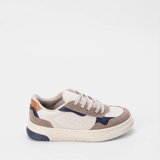 Tênis Infantil Vertus Casual Recorte & Perfuros Off White