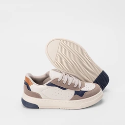Tênis Infantil Vertus Casual Recorte & Perfuros Off White