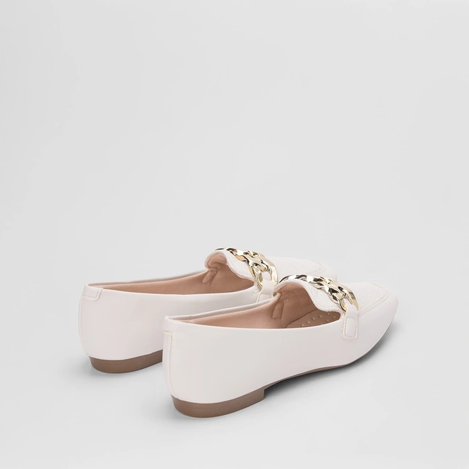 Mocassim Sua Cia Bridão Corrente Off White