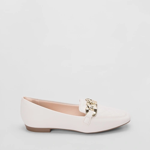 Mocassim Sua Cia Bridão Corrente Off White