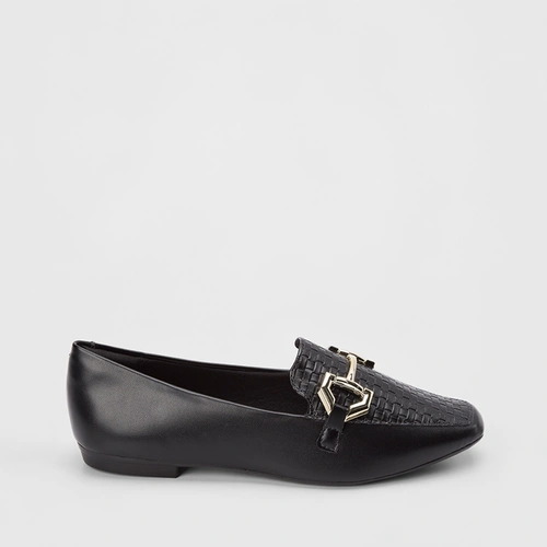 Mocassim Sua Cia Detalhe Bridão & Tressê Preto