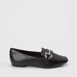 Mocassim Sua Cia Detalhe Bridão & Tressê Preto