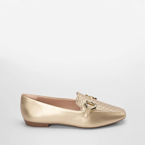 Mocassim Sua Cia Detalhe Bridão & Tressê Dourado