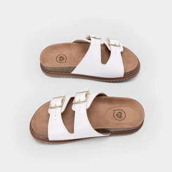 Papete Infantil Molekinha Tira Dupla Fivela Branco