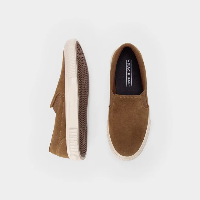 Slip On Masculino Mac & Jac Camurça Caramelo