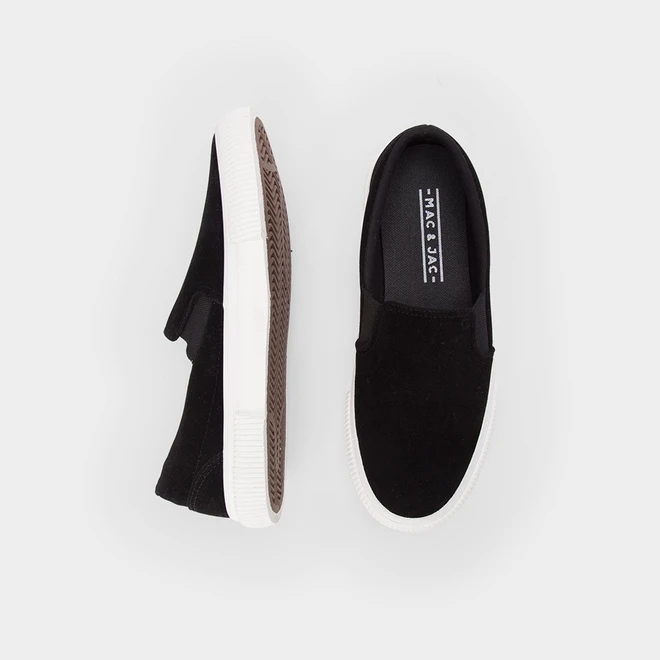 Slip On Masculino Mac & Jac Camurça Preto