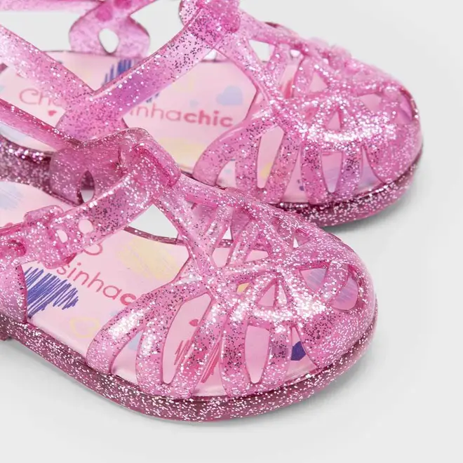 Sandália Bebê Charmosinha Chic Glitter Pink