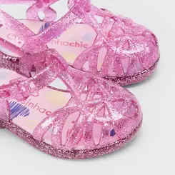 Sandália Bebê Charmosinha Chic Glitter Pink