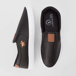 Slip On Polo Energy Detalhe Perfuros Preto