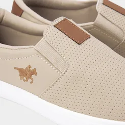 Slip On Polo Energy Detalhe Perfuros Bege