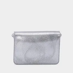 Bolsa Infantil Charmosinha Chic Glitter Coração Prata