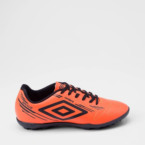 Vista 2 Chuteira Masculina Umbro Brave & Preto Laranja Umbro Laranja