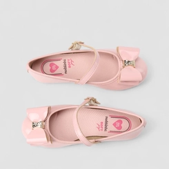Sapatilha Boneca Infantil Molekinha Verniz Detalhe Laço & Tacha Rosa