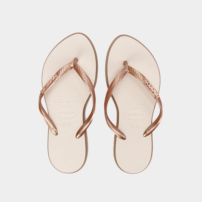 Chinelo Havaianas Slim Point Rose Gold