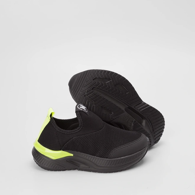 Tênis Infantil Molekinho Slip On Amarelo & Preto