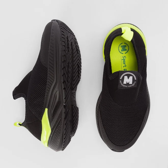 Tênis Infantil Molekinho Slip On Amarelo & Preto