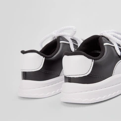 Tênis Infantil Molekinha Casual Recortes Cordão Preto