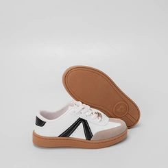 Tênis Infantil Molekinha Casual Recorte Camurça Preto & Branco