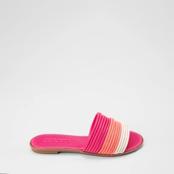 Rasteira Feminina Moleca Multitiras Rosa