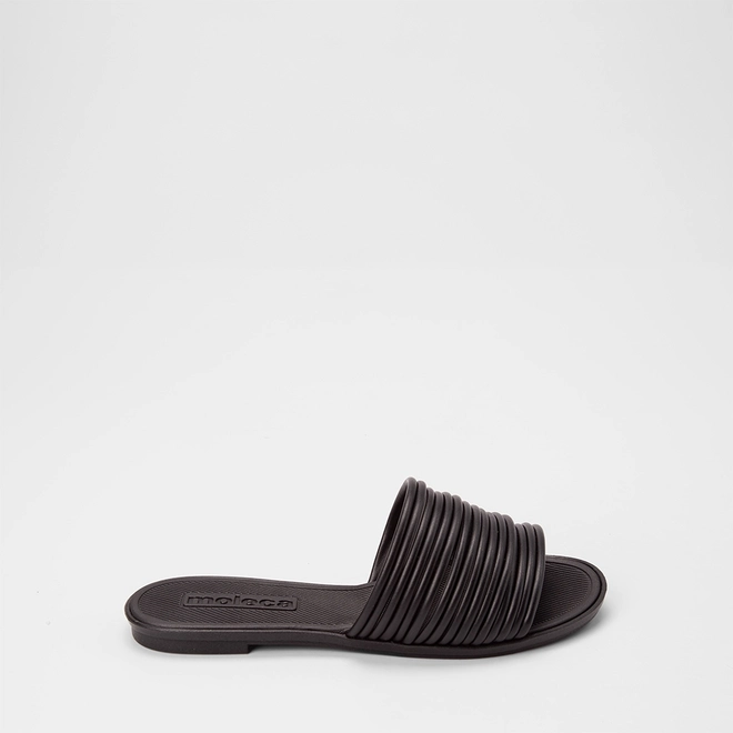 Rasteira Feminina Moleca Multitiras Preto