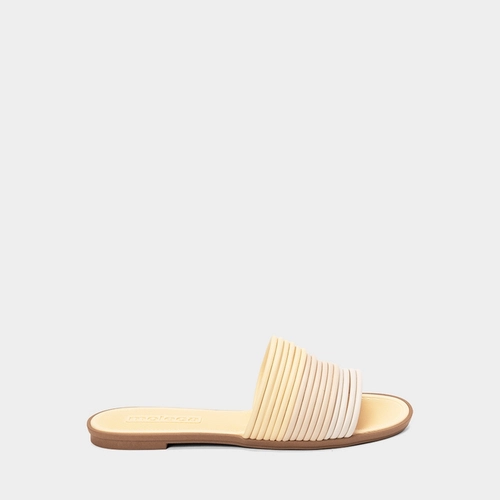 Rasteira Feminina Moleca Multitiras Amarelo