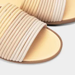 Rasteira Feminina Moleca Multitiras Amarelo